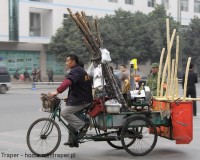 Mini Traper - Chengdu, sprzedawca bambusów